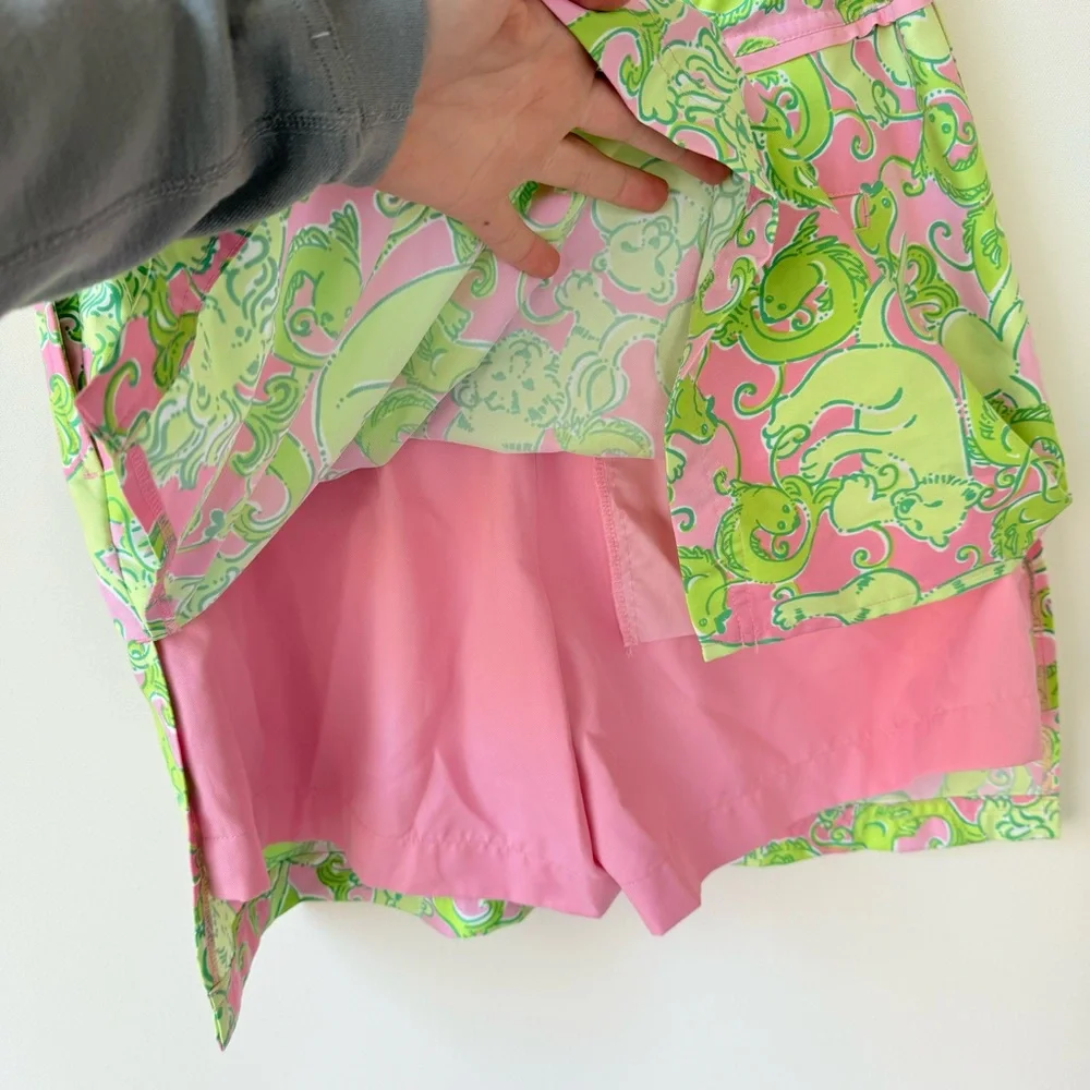 Lilly Pulitzer Fried Catfish White Label Skort Lion Tiger and Koi Print size 4 - Picture 2 of 4
